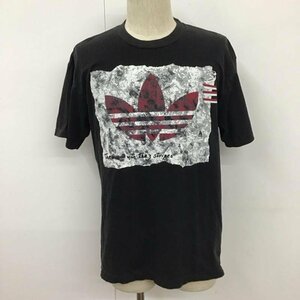 adidas 表記無し アディダス Tシャツ 半袖 半袖カットソー プリントTシャツ クルーネックカットソー 80s～90s デサント社 10111487