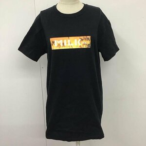 MILKFED. 表記無し ミルクフェド Tシャツ 半袖 03152106 ボックスロゴ クルーネック T Shirt 黒 / ブラック / 10112029