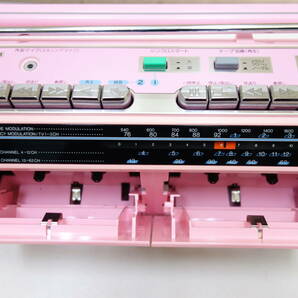 ★☆Victor ビクター FM/AM STEREO RADIO CASSETTE RECORDER ラジカセ ピンク RC-WU50 現状渡し☆★の画像8