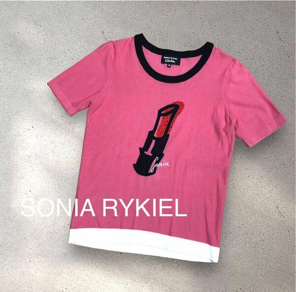 SONIA RYKIEL ソニアリキエル　サマーニット　半袖　肩ボタン　38