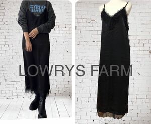 未使用品　LOWRYS FARM 　サテン　キャミワンピース　定価6,600円