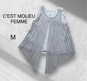 C'EST MOIJEU FEMME セモアージュ　プリーツ　カットソー