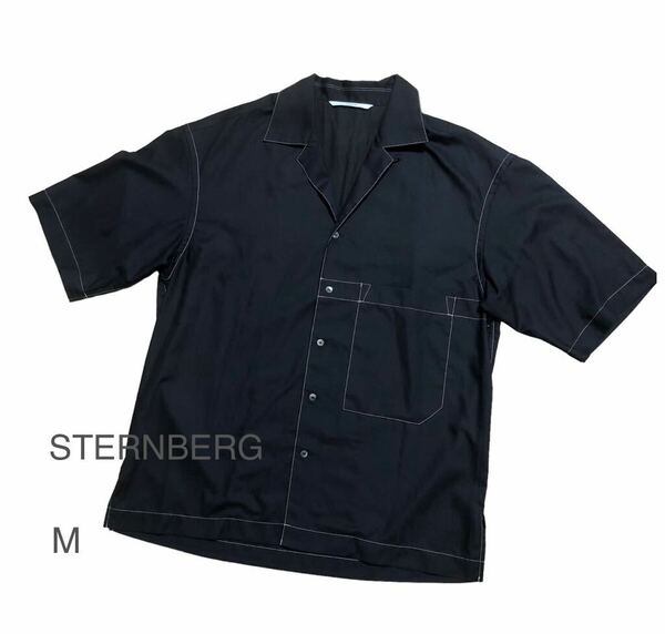 STERNBERG スタンバーグ　ステッチワークシャツ　ブラック　M