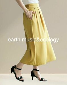 earth music&ecology タック フレア スカーチョ　マスタード