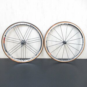 [ホイール] CAMPAGNOL アルミ ホイール SHAMALULTRA C15 MEGA G3 前後 カンパフリー 10S チューブラー【 中古品 】