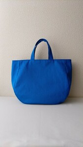  hand made round tote bag blue 