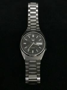 E2★SEIKO セイコー 5 ファイブ 自動巻き ブラック文字盤 7S26-0480 メンズ 腕時計 稼働品