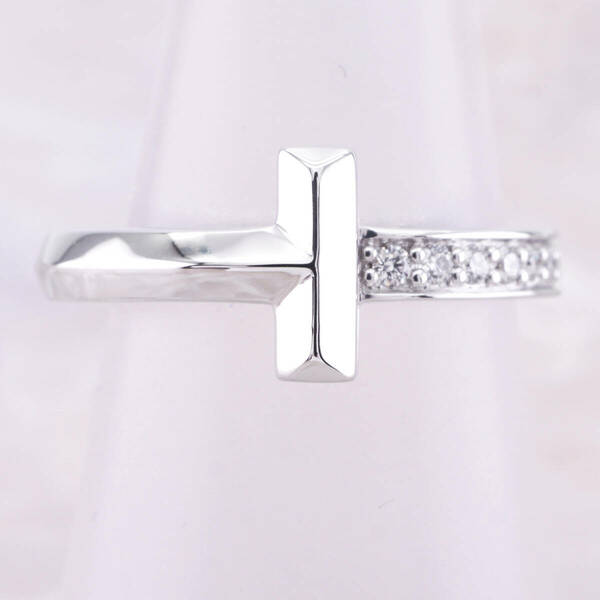 32876★Tiffany&Co.★ Tワン ダイヤリング 750WG 定価35万