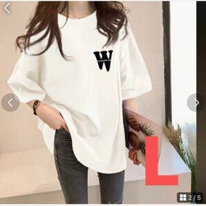 レディース　ホワイトTシャツ　プリントTシャツ　ワンポイント Ｔシャツ おしゃれ 安い かわいい ゆったり 白 夏 ビックサイズ