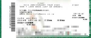 2024/5/11_ZIGGY 40th ANNIVERSARY TOUR 2024「DON'T LOOK BACK,JUST GO AHEAD!」@cube garden 1枚