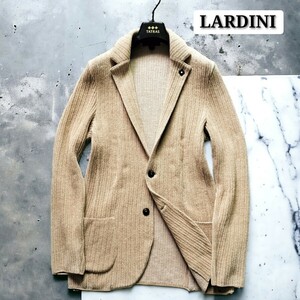 не использовался класс *LARDINI tailored jacket вязаный жакет из дерева b-tonie-ru высший класс шерсть хлопок хлопок Италия производства полоса рисунок 2B 1 иен 
