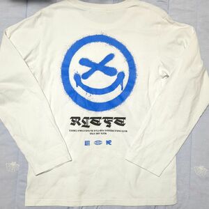 RULE THE FATE 　スマイル　ロングTシャツ　ホワイト　サイズ0