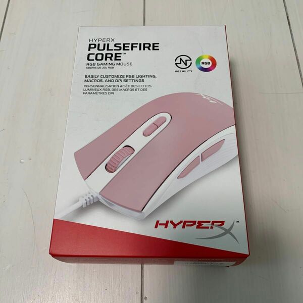 【新品未使用】ハイパーエックス Pulsefire Core RGB ゲーミングマウス ピンク DPI調整可 Omron製スイッチ