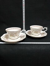 CS5144.【未使用】 Noritake ノリタケ　コンテンポラリー カップ ソーサー 花柄 ティーカップ コーヒーカップ 2客/60_画像1