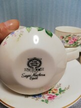 CS5174.【未使用】昭和レトロ　セーエー陶器　SEIEY CHINA カップ ソーサー コーヒーカップ 花柄 洋食器 ティーカップ 5客セット/80_画像4