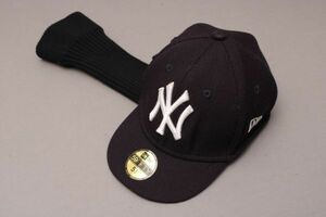 【未使用に近い】NEW ERA 59 FIFTY ニューエラ ニューヨーク ヤンキース ヘッドカバー キャップ型 ウッド用 美品 ゴルフ用品 ＃60※G325