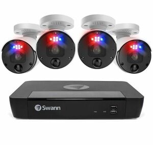  не использовался Swanns one NVR система безопасности система 2TB 8CH 12MP магнитофон + камера 4 шт. комплект камера системы безопасности закрытый вне соответствует SONVK #1000111/d.c