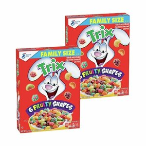  colorful . happy America serial! General Mills TRIX Trick s serial ( Family size ) 2 box 