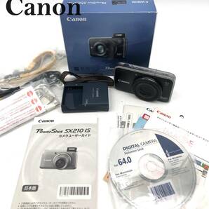 7702303-5【現状品】CANON/キャノン/POWERSHOT/パワーショット/SX210 IS/デジタルコンパクトカメラ/デジカメ/カメラ/箱付の画像1