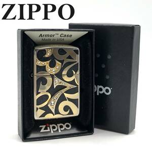 7703602-3【希少品】zippo/ジッポー/アーマー/ダイヤル/装飾/Heavy Wall Armor Case/2019年製/数字/ブラック/BLACK/ARMOR