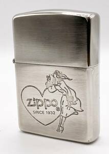 7703000-15【美品】ZIPPO/ジッポー/1932/WINDY/ウィンディ/ハート彫/ウェンディ/着火未確認