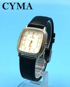 7703100-2[CYMA] Cima / wristwatch /QZ/ quartz /6311414/ 3 hands / white face / operation 
