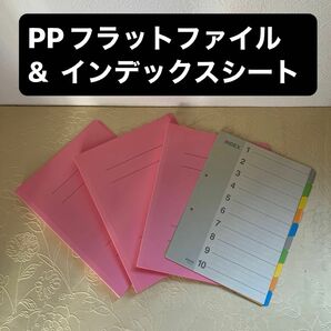 キングジム　A4 タテ フラットファイル クイックインPP ピンク　アスクル カラーインデックス