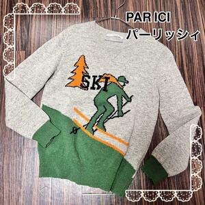 PAR ICI パーリッシィ スキー柄ニット　セーター　古着　レトロ