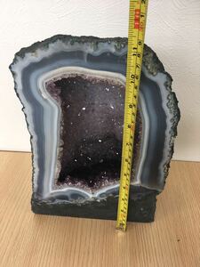 * natural amethyst raw ore ornament approximately height 29cm weight approximately 10kg and more Ame si -stroke purple crystal appreciation stone decoration *