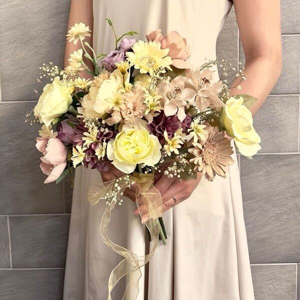 造花 ブーケ クラッチブーケ アーティフィシャルフラワー 結婚式 前撮り
