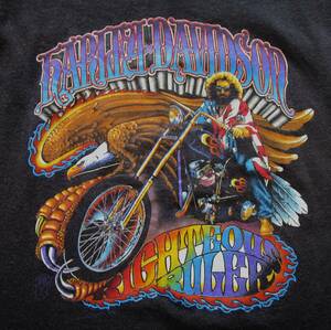 ★ビンテージ ハーレータンクトップ！RIGHTEOUS RULER 1988 HARLEY-DAVIDSON コピーライト ライセンス Tank Top L コットン 中古現状品★