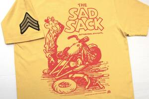 YTS38東洋LバズリクソンズSAD SACKサドサックU.S.ARMYバイクYANKマガジンSGT.GEORGE BAKER半袖TシャツUSA製BUZZ RICKSON'S