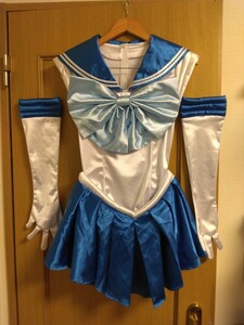  free shipping Pretty Soldier Sailor Moon sailor Mercury costume play clothes for women L