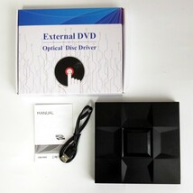 【1円スタート】外付け DVDドライブ 光学ドライブ USB3.0&Type-C両用 読み出し&書き込み 1円 TER01_1507_画像1