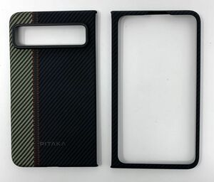 【一円スタート】PITAKA Pixel Fold ケース MagEZ Case3 アラミド繊維製 高級なカーボン風 超薄 超軽量 耐衝撃 1円 SEI01_1603