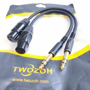 [ one jpy start ]Twozoh XLR female from 6.35mm (1/4 -inch ) male microphone cable 2 pcs set [1 jpy ]AKI01_2569
