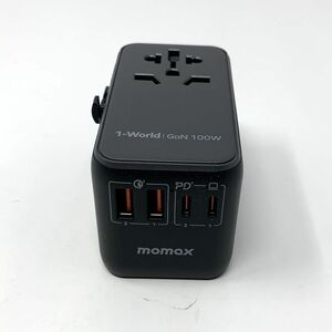 【一円スタート】MOMAX 変換プラグ 100W PD GaN 急速充電 全世界対応 海外旅行用電源変換プラグ 5台同時充電 1円 SEI01_1564