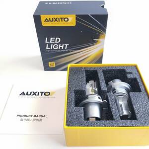 「一円スタート」AUXITO ヘッドライトバルブ LEDライトM3 ホワイト(6500K) IP65防水 9003/H4/HB2「1円」AKI01_2708