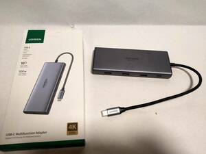 【一円スタート】UGREEN USBハブ USBcTo HDMI USB×3 USB C　USBハブ 1円 HAM01_2263