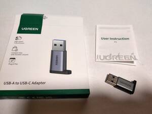 【一円スタート】UGREEN USB Type-C 変換アダプタ USB 3.1 Type C メス to USB 3.0 オス 変換 1円 HAM01_2647