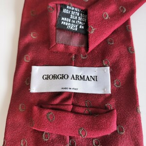 GIORGIO ARMANI(ジョルジオアルマーニ)赤茶丸ドットネクタイ