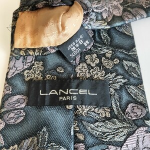 LANCEL(ランセル )ダーク緑花柄ネクタイ