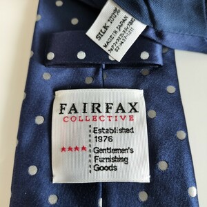 FAIRFAX（フェアファクス）青白丸ドットネクタイ