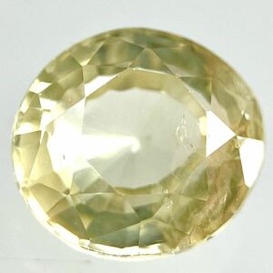 ●天然イエローサファイア0.836ct●m 約5.7×5.3mmソーティング付 ルース 裸石 宝石 ジュエリーjewerly yellow sapphire