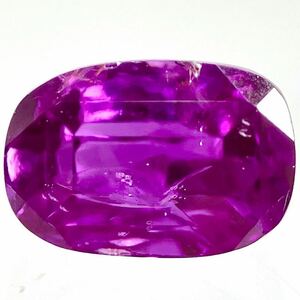 ●天然パープルサファイア1.596ct●m 約6.7×4.6mmソーティング付 ルース 裸石 宝石 ジュエリーjewerly purple sapphire DA0/DA0