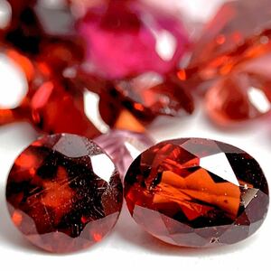 大量!!●赤系色石おまとめ100ct●m ルース 裸石 宝石 ジュエリー jewelry garnet 柘榴石 EA5