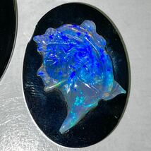 遊色効果!!●オパールカメオ5点おまとめ●m 19.5g/97.5ct ルース 裸石 宝石 ジュエリー jewelry opal 遊色 cameo DB8_画像6