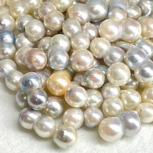 大量!!●本真珠おまとめ●m 100g/500ct 約6.2-11.0mm珠 ルース 裸石 宝石 ジュエリー jewelry Pearl パール 片穴 両穴 ツインパール