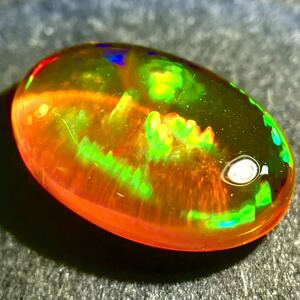 遊色効果!!●天然ファイアオパール3.383ct●m 約13.6×9.0mm ルース 裸石 宝石 ジュエリー jewelry opal