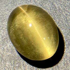 ●天然シリマナイトキャッツアイ4.644ct●m 約10.70×8.18mm ルース 裸石 宝石 ジュエリー jewelry sillimanite cat'seye 猫目石 n